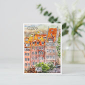 Neurenberg Duitsland Travel Place Waterverf Briefkaart (Staand voorkant)