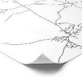 Neurenberg, Duitsland (zwart op wit) Poster (Hoek)