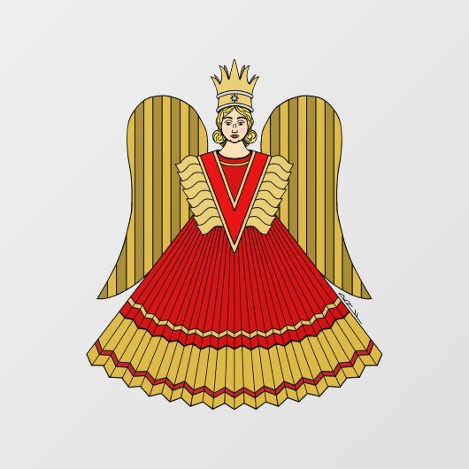 Neurenberg Kerst Engel Raamsticker (Vel)