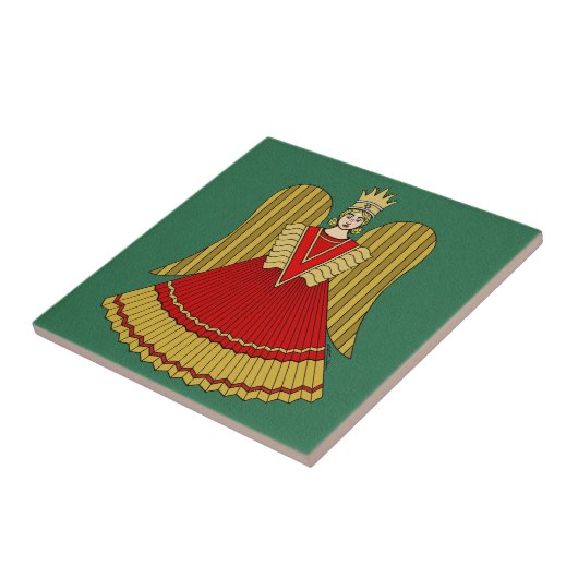 Neurenberg Kerst Engel Tegeltje (Zijkant)