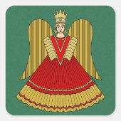 Neurenberg Kerst Engel Vierkante Sticker (Voorkant)