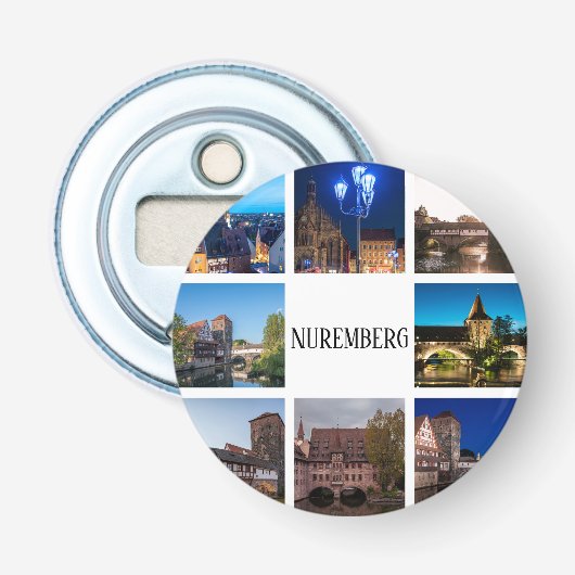 Neurenberg landschappen button flesopener (Voorkant)