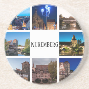 Neurenberg landschappen zandsteen onderzetter