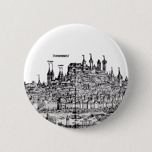 Neurenberg Middeleeuwse stad in Duitsland Ronde Button 5,7 Cm