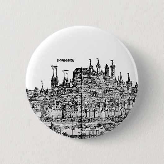 Neurenberg Middeleeuwse stad in Duitsland Ronde Button 5,7 Cm (Voorkant)