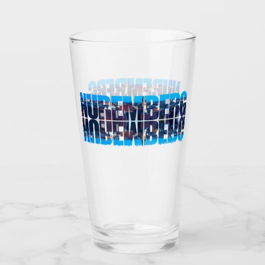 Neurenberg tekst samengesteld uit nacht oude stad glas (Voorkant)