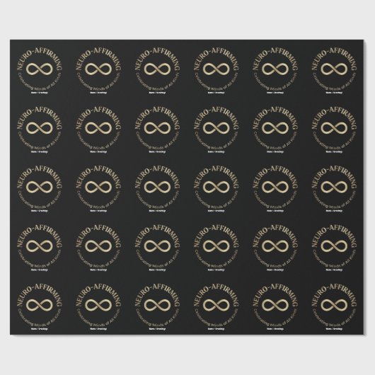Neuro Affirming Rainbow Infinity Art Neurodiverse Cadeaupapier (Vlak)