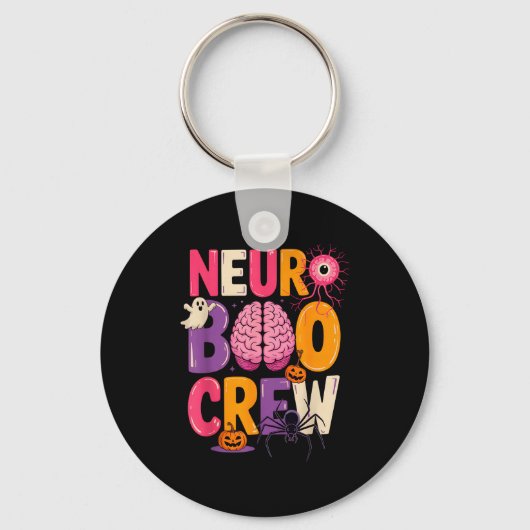 Neuro Boo Crew Halloween Anatomical Brain Anatomy  Sleutelhanger (Voorkant)