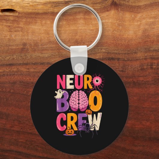 Neuro Boo Crew Halloween Anatomical Brain Anatomy  Sleutelhanger (Voorkant)