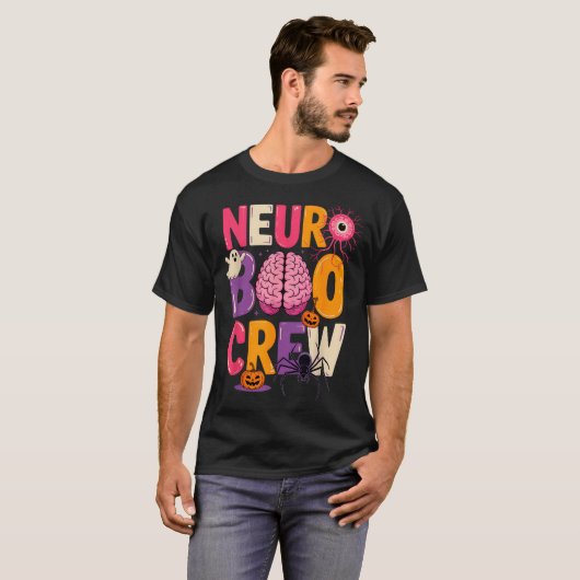 Neuro Boo Crew Halloween Anatomical Brain Anatomy  T-shirt (Voorkant volledig)