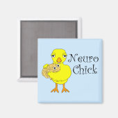 Neuro Chick Text Magneet (Voorkant / Achterkant)