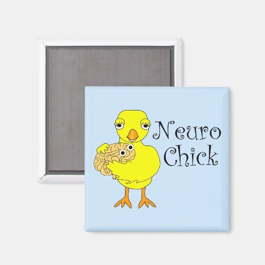 Neuro Chick Text Magneet (Voorkant / Achterkant)