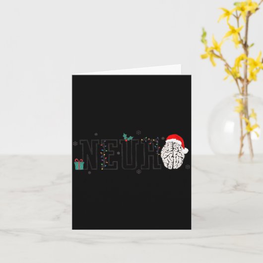 Neuro Christmas Neurology Holiday Neuroscience Nur Kaart (Gele Bloem)