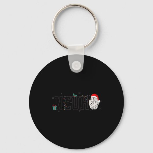 Neuro Christmas Neurology Holiday Neuroscience Nur Sleutelhanger (Voorkant)