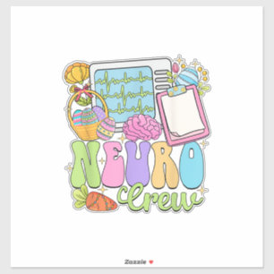 Neuro Crew Gelukkig Pasen Dag Hoppy Neurologie Ver Sticker