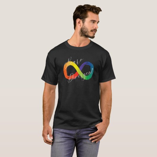 Neuro Divergent Infinity Symbool Spectrum Autisme  T-shirt (Voorkant volledig)