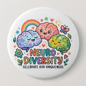 Neuro Diversiteit Grappige Pin knop Ronde Button 4,0 Cm (Voorkant)