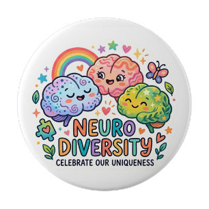 Neuro Diversiteit Grappige Pin knop Ronde Button 4,0 Cm