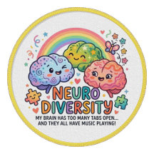 Neuro Diversiteit grappige strijkpatch