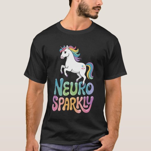 Neuro Fonkelend Grappig Neurodivers ADHD Autisme E T-shirt (Voorkant)