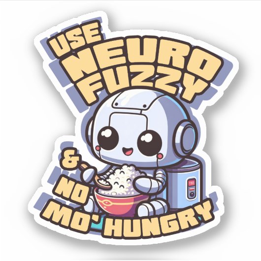 neuro fuzzy logic rijstkoker AI neuraal netwerk Sticker (Voorkant)