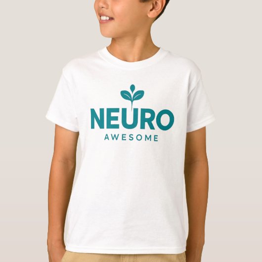Neuro Geweldige Teal Kiem Neurodiversiteit Pride T-shirt (Voorkant)
