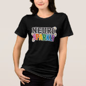 Neuro Glitterend Tri-Blend Shirt (Voorkant)