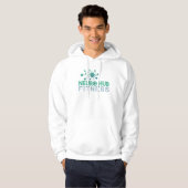 Neuro Hub Fitness Men's White Logo Hoodie (Voorkant volledig)