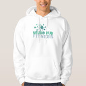 Neuro Hub Fitness Men's White Logo Hoodie (Voorkant)