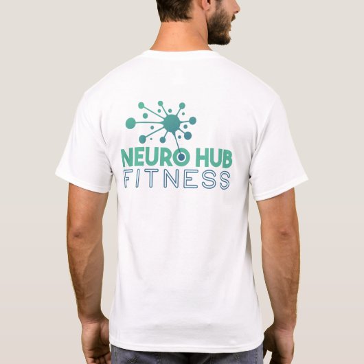 Neuro Hub Fitness Men's White T-Shirt (Achterkant)