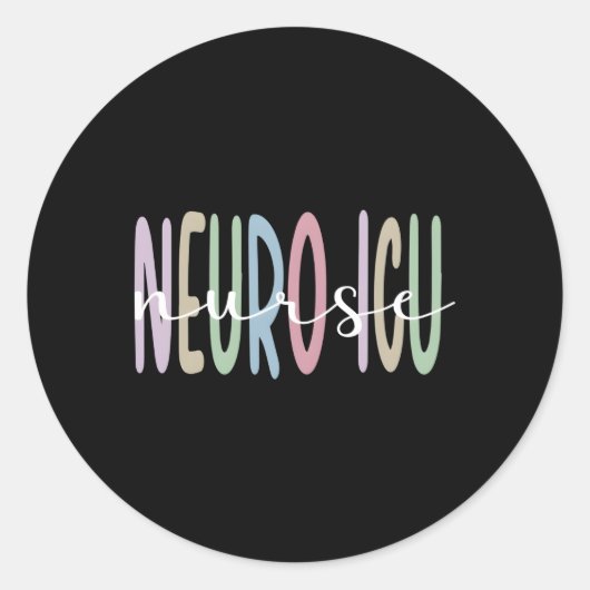 Neuro IC verpleegkundige Appreciation Neurology In Ronde Sticker (Voorkant)