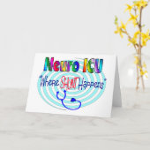 NEURO ICU "where SHUNT Happess" Kaart (Gele Bloem)