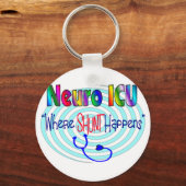 NEURO ICU "where SHUNT Happess" Sleutelhanger (Voorkant)