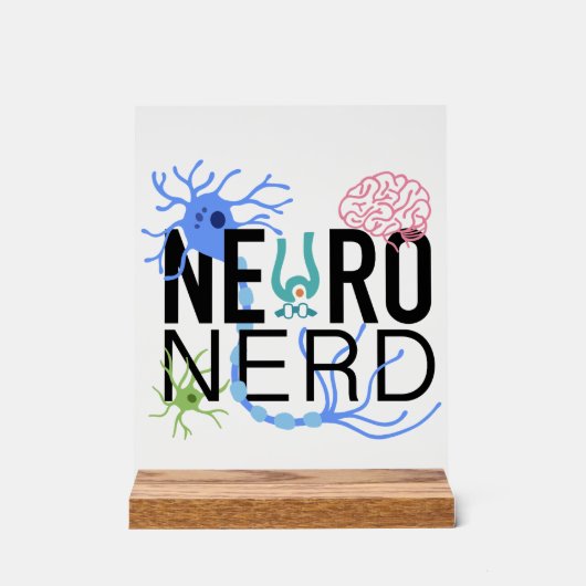 Neuro Nerd Neurowetenschap Acryl Bord (Voorkant)