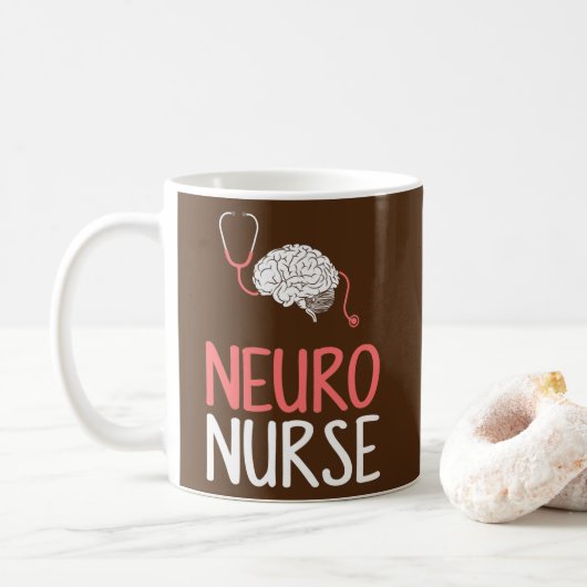 Neuro Neurse neurologie hersenwetenschappen Koffiemok (Met donut)