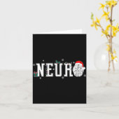 Neuro Nurse Brain Santa Hat Neuroscience Nursing C Kaart (Gele Bloem)