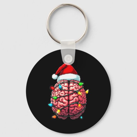 Neuro Nurse Xmas Santa Hat Neurology Premium Tri-b Sleutelhanger (Voorkant)