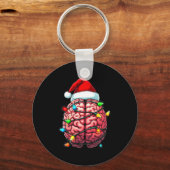 Neuro Nurse Xmas Santa Hat Neurology Premium Tri-b Sleutelhanger (Voorkant)