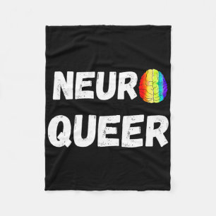 Neuro Queer! LGBTQ Gay Pride! Neurodiverse autisme Fleece Deken