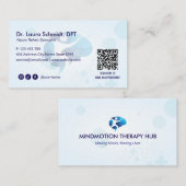 Neuro Rehab Business | Minimalist White Visitekaartje (Voorkant / Achterkant)