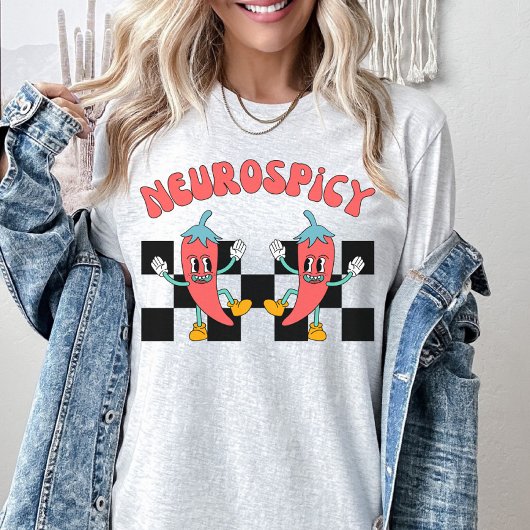 Neuro Spicy, Autisme, ADHD, Retro Neurodiversiteit T-shirt
