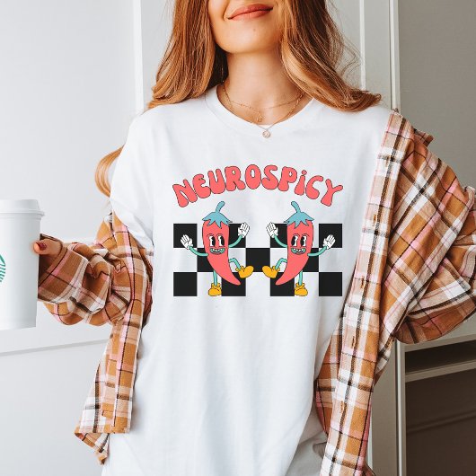 Neuro Spicy, Autisme, ADHD, Retro Neurodiversiteit T-shirt