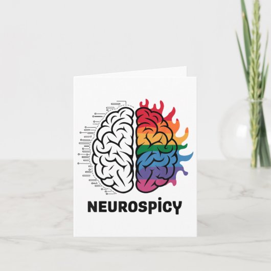 Neuro Spicy Brain Meme Design _1 Kaart (Voorkant)