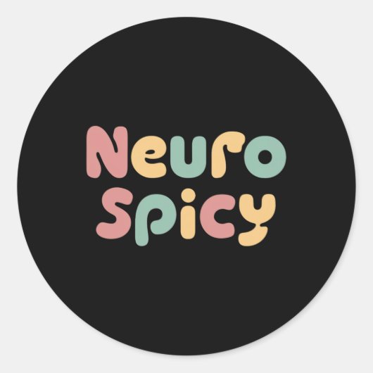 Neuro Spicy Neurodiversity Autisme ADHD Ronde Sticker (Voorkant)