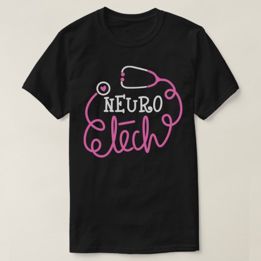 Neuro Tech Neuroscience Technoloog Department e T-shirt (Design voorkant)