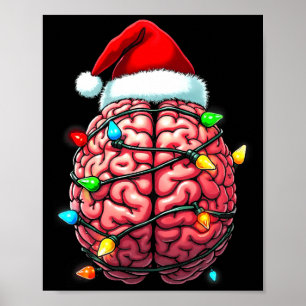 Neuro Verpleegster Kerstman Hoed Neurologie Premiu Poster