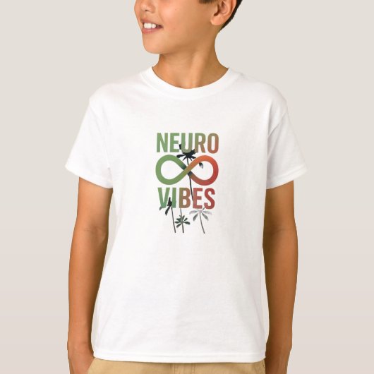 Neuro Vibes Neurodiversiteit Oneindigheidssymbool T-shirt (Voorkant)