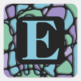 Neuroart Glas in lood Vierkante Sticker