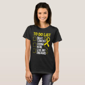 Neuroblastoma Awareness To Do List Yellow Ribbon T-shirt (Voorkant volledig)