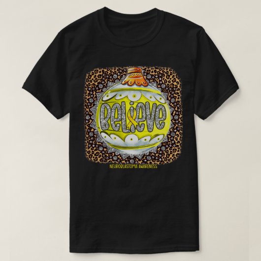 Neuroblastoma bewustzijn Geloven Ornament Leopard  T-shirt (Design voorkant)